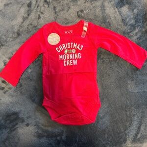 The Children's Place Red Christmas Morning Crew Bodysuit